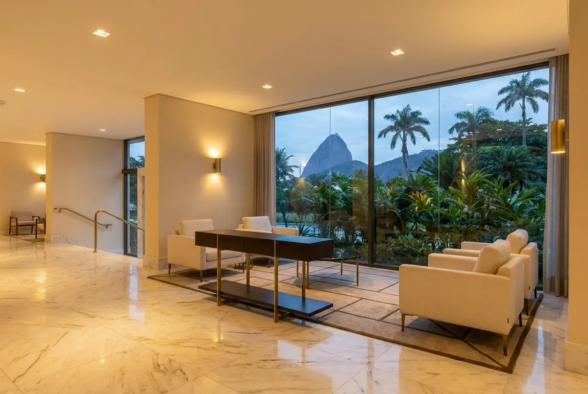 Lobby de condomínio de alto padrão